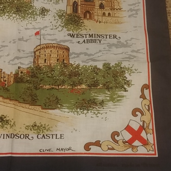 Vintage Irish London  Linen Souvenir Tea Towel - Picture 4 of 4